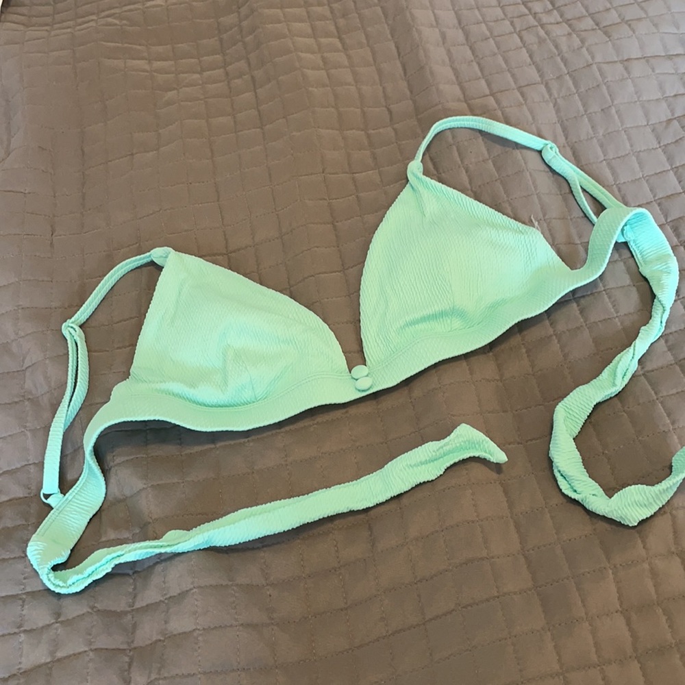 Red Carter Textured Triangle Bikini Top - image 6